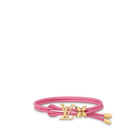 louis vuitton pink leather bracelet